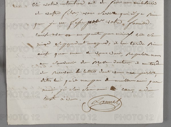 Lettre autographe signée par le général Lannes à son beau-père François Scholastique Guéheneuc