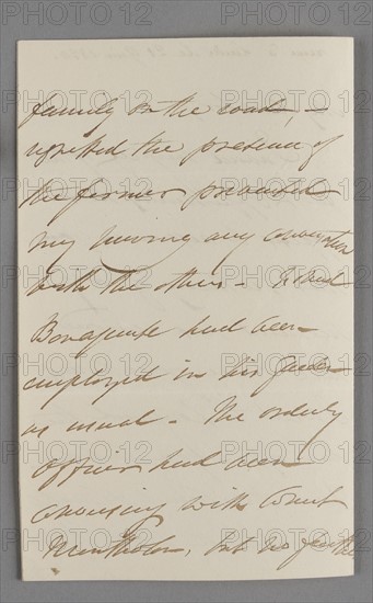 Lettre du général Hudson Lowe à Alexander de Balmain