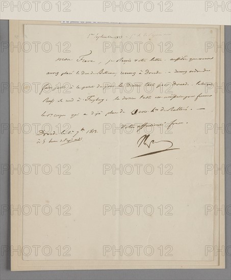 Lettre de Napoléon 1er au son beau-frère Joachim Murat