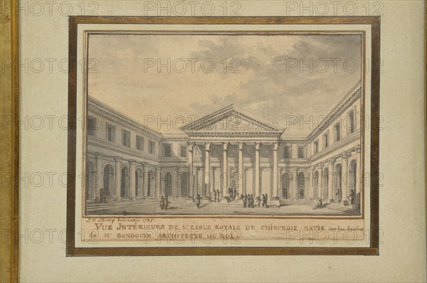 Thiery de Sainte-Colombe Luc Vincent, " Vue intérieure de l'Ecole Royale de Chirurgie "