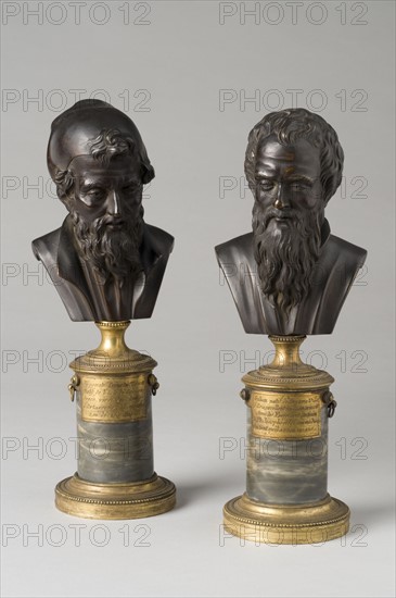 Busts of Hippocrates and Galien