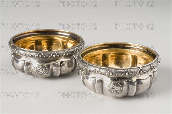 Paire de petites coupes de mariage rondes