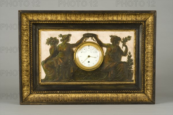 Clock with marble plate, beginning of the 19th Century