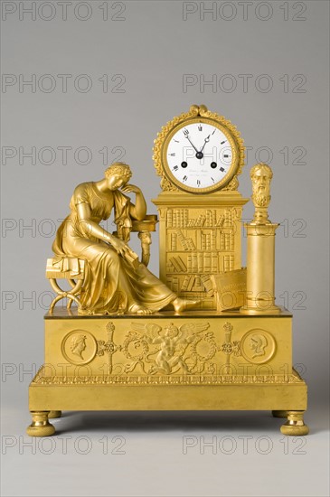 Clock, symbol of Education or Archaeology, circa 1810-1820