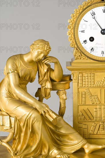 Clock, symbol of Education or Archaeology, circa 1810-1820 (detail)
