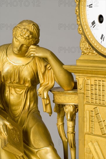 Clock, symbol of Education or Archaeology, circa 1810-1820 (detail)