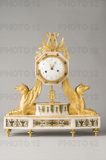 Clock with griffins, last decade of the 18th Century