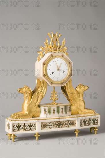 Clock with griffins, last decade of the 18th Century