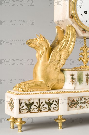 Clock with griffins (detail), last decade of the 18th Century