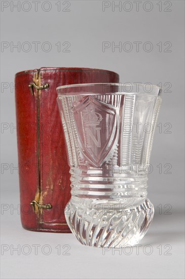 Glass - beaker in cut crystal, French 1st Empire