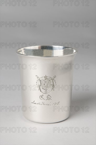 Small metal cup from the country tableware of the Emperor Napoleon 1st