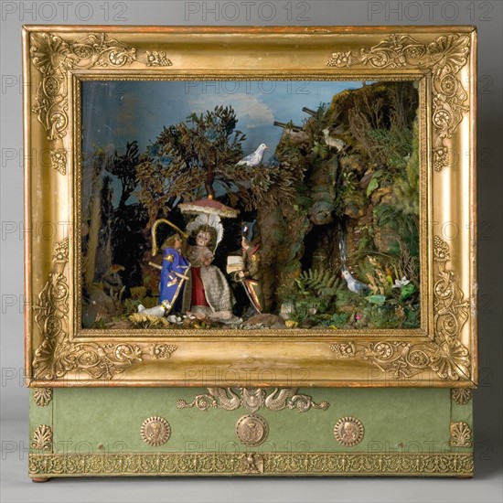 Diorama with automatons,  end of the 19th Century, beginning of the 20th Century