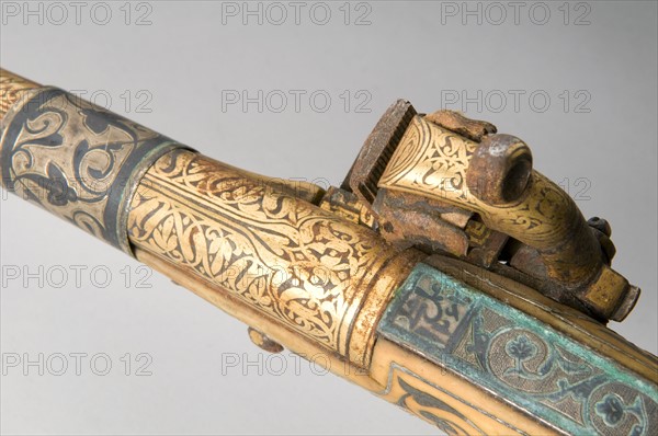 Detail from a caucasian flintlock pistol, 19th Century