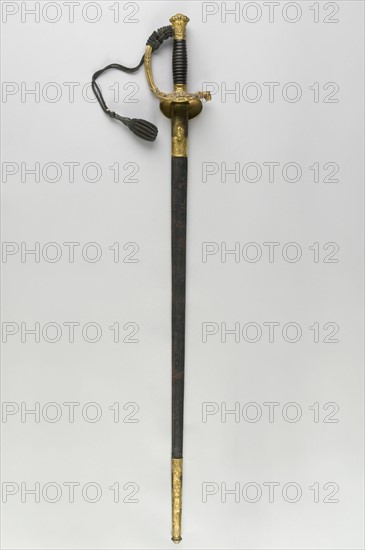 Brigade general's sword, 1817 type, with engravings, French Second Empire