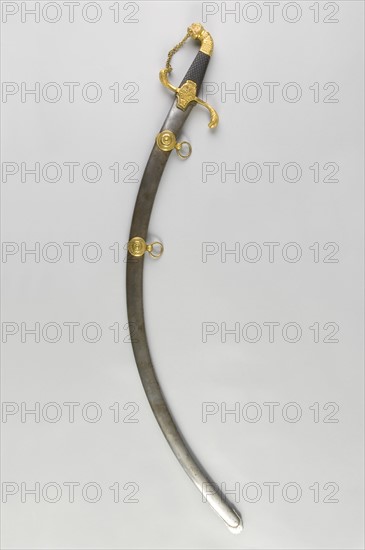 Light cavalry officer's sword, oriental style, First French Empire - French Restoration