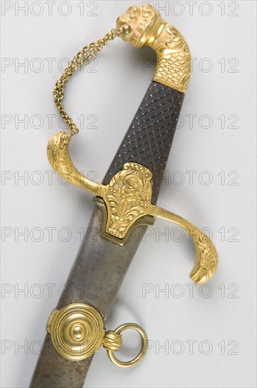 Detail from a light cavalry officer's sword, oriental style, First French Empire - French Restoration