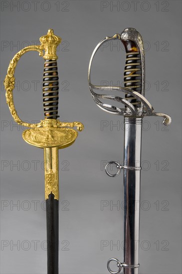 Ensemble d'épées offertes par le parti bonapartiste au Prince impérial Eugène Louis Napoléon Bonaparte pour ses 21 ans, Second Empire