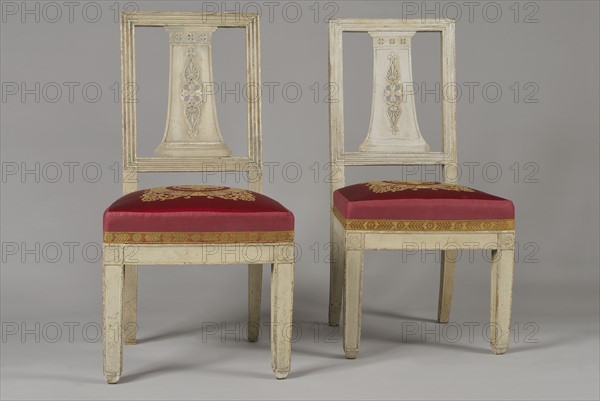 Pair of chairs, by Pierre Benoît Marcion
