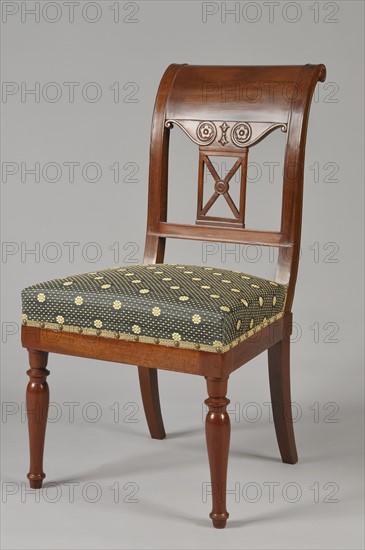 Mahogany chair with crook back