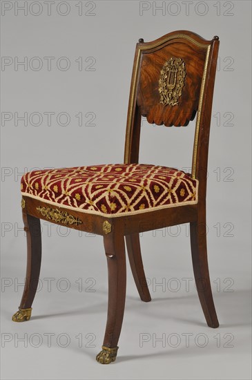 Chair from a music salon, French First Empire and Restoration