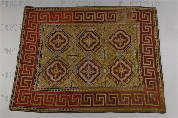 Carpet with a wine-colored background, Napoleon III era