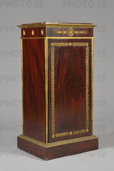 Mahogany bedside table, French Empire