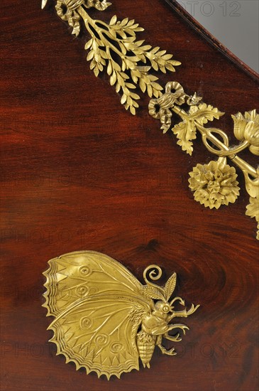 Detail from a 'boat' bed, French Empire