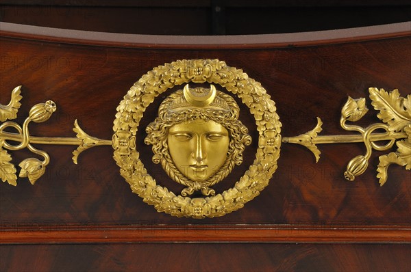 Detail from a 'boat' bed, French Empire