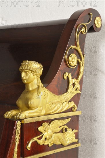 Detail from a 'boat' bed, French Empire