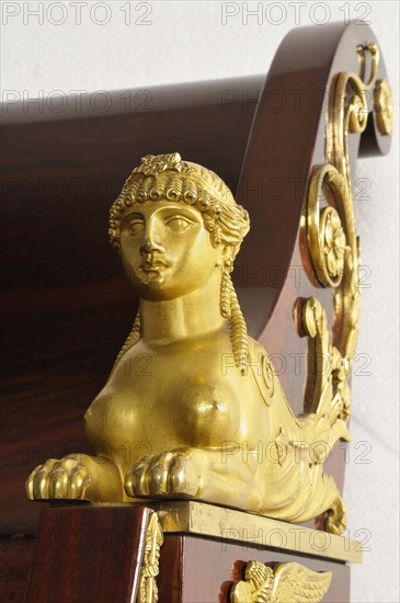 Detail from a 'boat' bed, French Empire