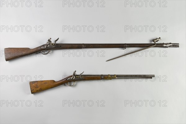 Fusil d'infanterie et mousqueton pour la chasse, 18e siècle