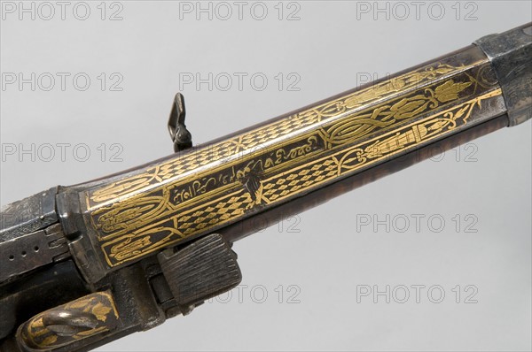 Detail from a long caucasian flintlock rifle, end of the 18th Century