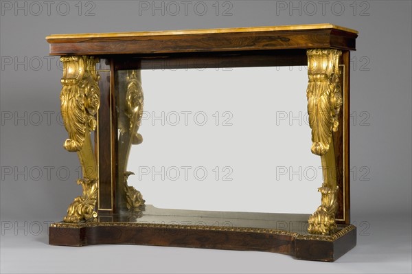 Rectangular palissander console table, circa 1810