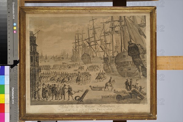 "Prise de la marine anglo-batave par la cavalerie française, sur mer le 19 Janvier 1795"