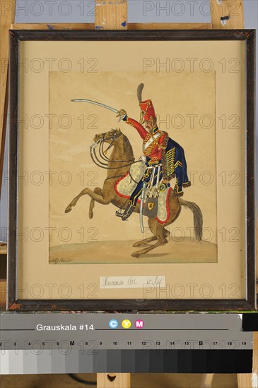 Ecole française du XIXe siècle, Hussard 1812- 6e régiment