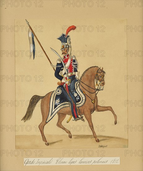 Garde Impériale - Chevau-légers, lancier polonais 1812