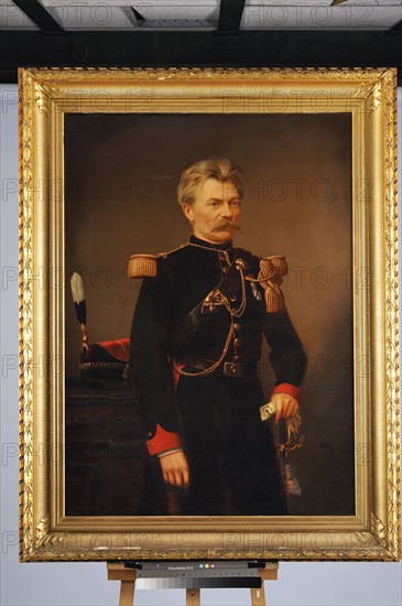 Ecole du XIXème siècle, "Officier d'artillerie montée belge"