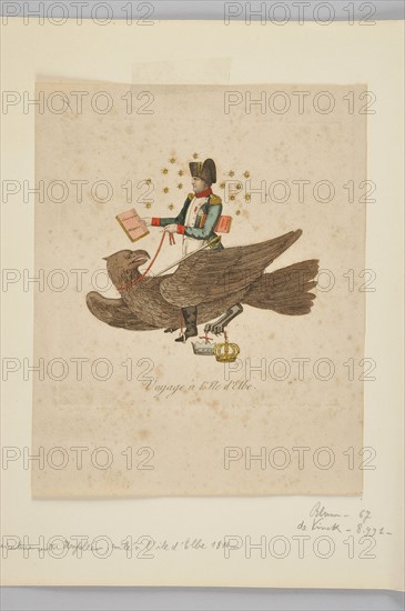 Napoléon volant sur un aigle