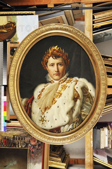 Portrait de l'Empereur Napoléon en costume de sacre