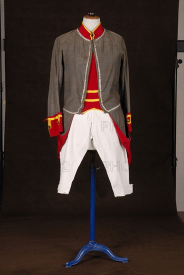 Theatrical costume : military costume, Louis XV style