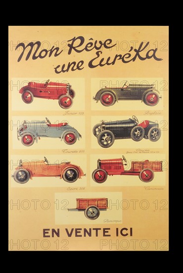 Affiche pour des voitures miniatures de la marque Euréka