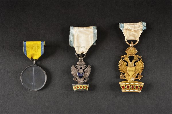 Three medals of the Empire of Austria