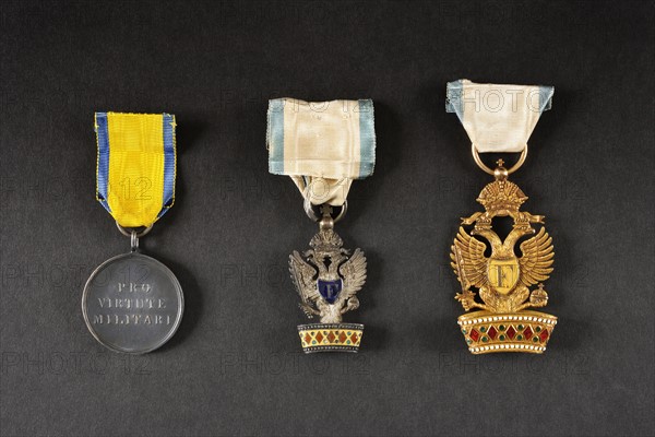 Three medals of the Empire of Austria