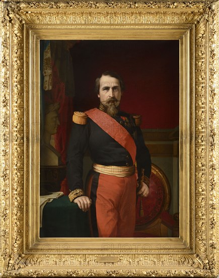 Flandrin, Portrait de l'Empereur Napoléon III dans son cabinet de travail