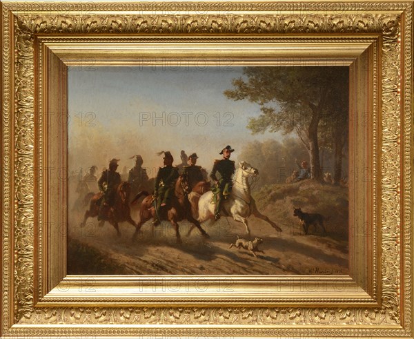Humbert, French officers riding