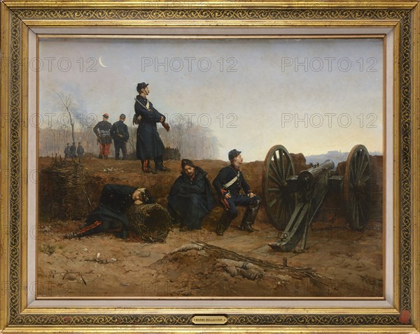 Bellecour, Artilleurs aux aguets et au repos en 1870