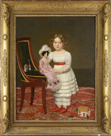 Riesener, Portrait of a youg girl with a doll and toys