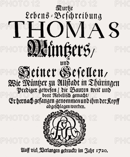 facsimile of a pamphlet against Thomas Müntzer, 1489 ? 1525, German preacher and theologian, digitally edited facsimile
