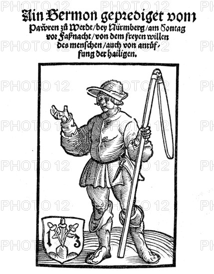 Title of a sermon by the farmers in Wöhrd, Germany, Peasant War 1524-1525 / Titel einer Predigt der Bauern in Wöhrd, Deu