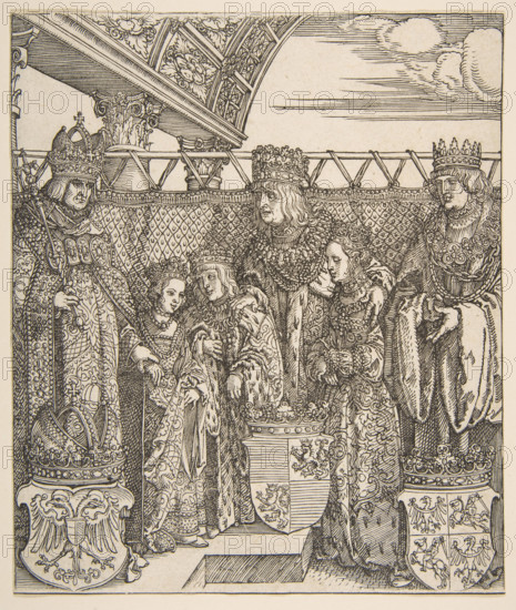 The Congress of Princes at Vienna, from the Triumphal Arch of Emperor Maximilian I 1515 Albrecht Dürer German. The Congr